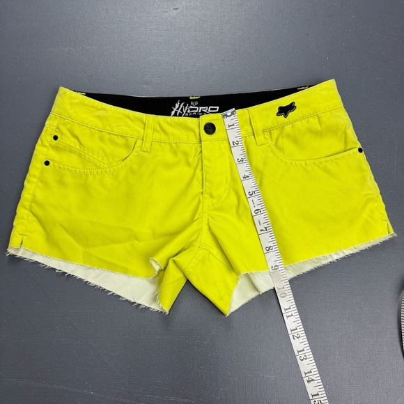 Fox Racing Hydro Shorts Women's 30 Neon Yellow Cutoff Swim Board Shorts Summer - Picture 6 of 11